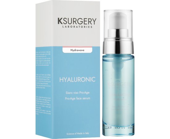 Увлажняющая сыворотка для лица KSurgery Hyaluronic Hydrawave Pro-Age Serum, 30 ml, изображение 2 Увлажняющая сыворотка для лица KSurgery Hyaluronic Hydrawave Pro-Age Serum, 30 ml, изображение 2