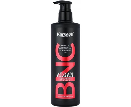 Питательный шампунь Karseell BNC Argan Nourishing Shampoo, 500 ml