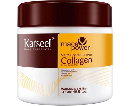 Маска для сухого та пошкодженого волосся Karseell Maca Essence Repair Collagen Hair Mask, 500 ml, фото _ab__is.image_number.default Маска для сухого та пошкодженого волосся Karseell Maca Essence Repair Collagen Hair Mask, 500 ml, фото _ab__is.image_number.default