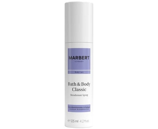 Дезодорант-спрей Marbert Bath & Body Classic Deodorant Spray, 125 ml, фото 