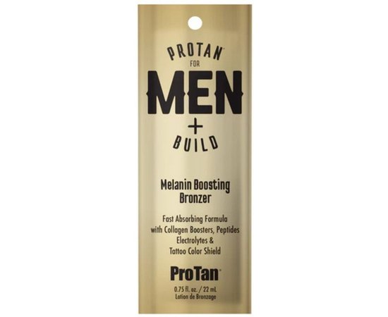 Лосьон для загара в солярии для мужчин с бронзатором Pro Tan for Men + Build Melanin Boosting Bronzer Tanning Lotion