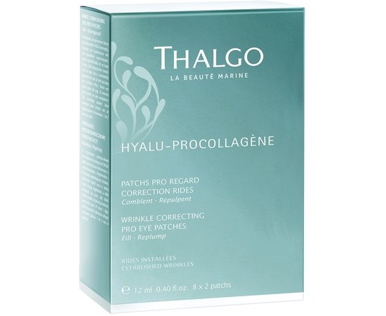 Про пластырь маска для глаз корректор морщин Thalgo Wrinkle Correcting Pro Eye Patches, 8*2 patches, изображение 3