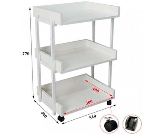 Косметологічний візок з бортиками Ukrestet  UK-04, фото _ab__is.image_number.default