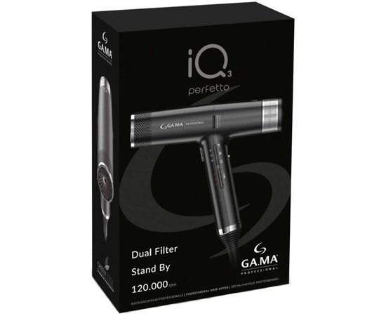 Фен для волос Ga.Ma IQ 3 Perfetto Black PH6080.BK, 1600 W, изображение 5