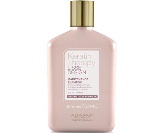 Кератиновий шампунь Alfaparf Milano Lisse Design Keratin Therapy Maintenance Shampoo, 250 ml, фото 