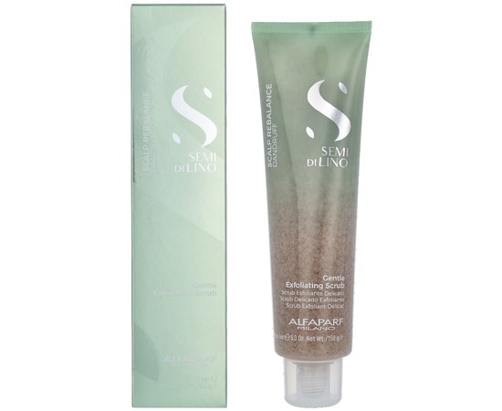 Скраб для шкіри голови від лупи Alfaparf Milano Semi Di Lino Scalp Rebalance Gentle Exfoliating Scrub, 150 ml, фото _ab__is.image_number.default