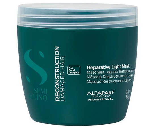 Маска для восстановления тонких волос Alfaparf Milano Semi Di Lino Reconstruction Reparative Light Mask, изображение 2