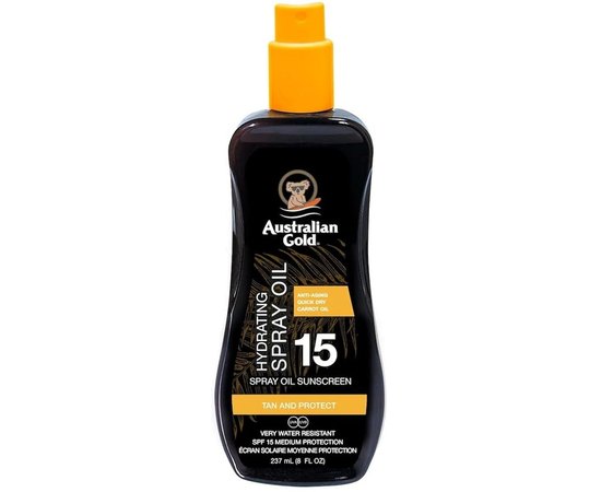 Солнцезащитный спрей с морковным маслом SPF15 Australian Gold SPF15 Spray Oil with Carrot, 237 ml