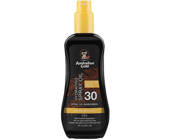 Солнцезащитный спрей с морковным маслом SPF30 Australian Gold SPF30 Spray Oil with Carrot, 237 ml