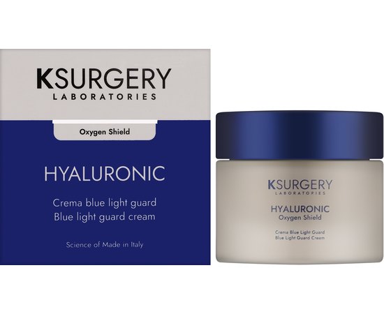 Защитный крем от голубого цифрового излучения для лица KSurgery Hyaluronic Oxygen Shield Crema Blue Light Guard, 50 ml, изображение 2