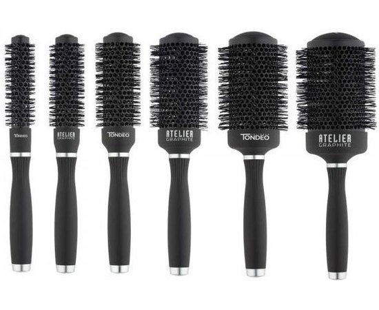 Щетка для волос круглая Tondeo Atelier Graphite, изображение 2