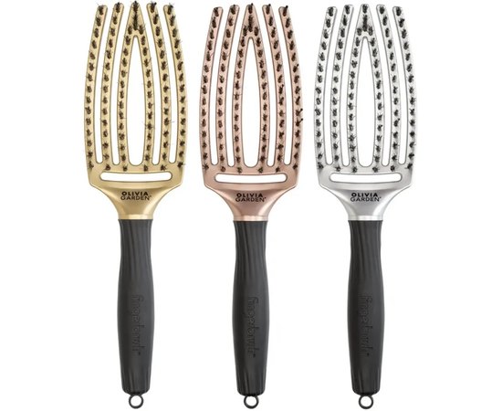 Щетка для укладки Olivia Garden Finger Brush Trinity Silver OGID1690, изображение 4