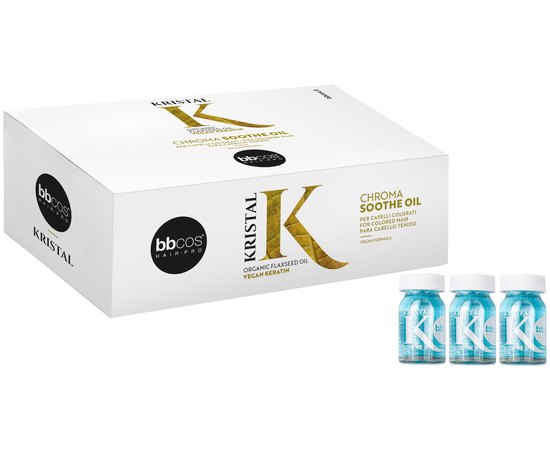 Лосьйон для фарбованого волосся BBcos Kristal Chroma Soothe Oil, 12x10 ml, фото 