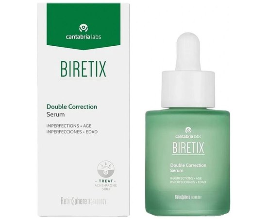 Антивікова сироватка подвійної дії для проблемної шкіри Cantabria Biretix Double Correction Serum, 30 ml, фото 