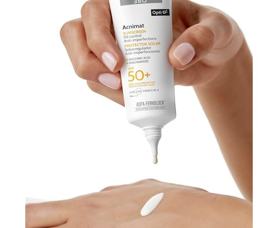 Солнцезащитный флюид для кожи склонной к акне Cantabria Heliocare 360 Acnimat Sunscreen Protector Solar SPF50, 50 ml, изображение 2