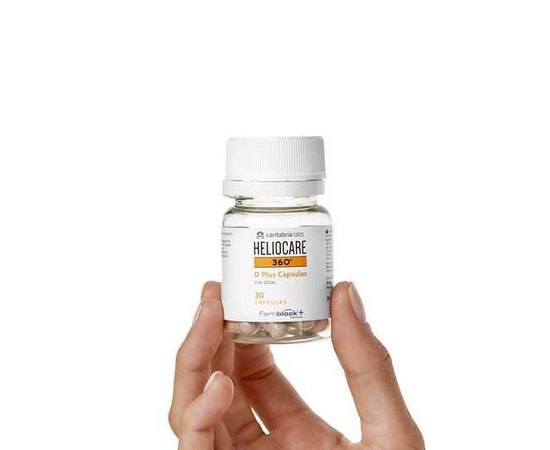 Фотозащита для периодов высокой интенсивности солнца с витамином D Cantabria Heliocare 360 D Plus Capsulas, 30 шт, изображение 2