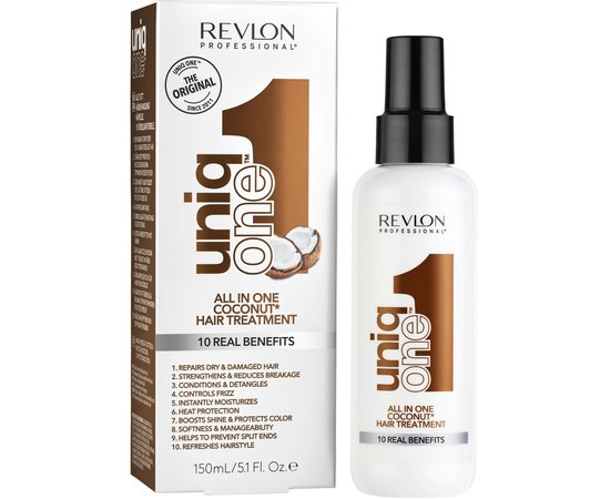 Спрей-уход Кокос Revlon Professional Uniq One Hair Treatment Coconut, изображение 2