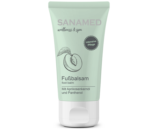 Бальзам для ног с маслом абрикосовых косточек SanaMed Wellness & Spa Fußbalsam mit Aprikosenkernol, 150 ml