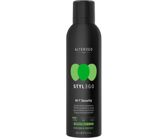 Термозахисний спрей для волосся з блиском Alter Ego Stylego Protect Hi-T Security Spray, 300 ml, фото 
