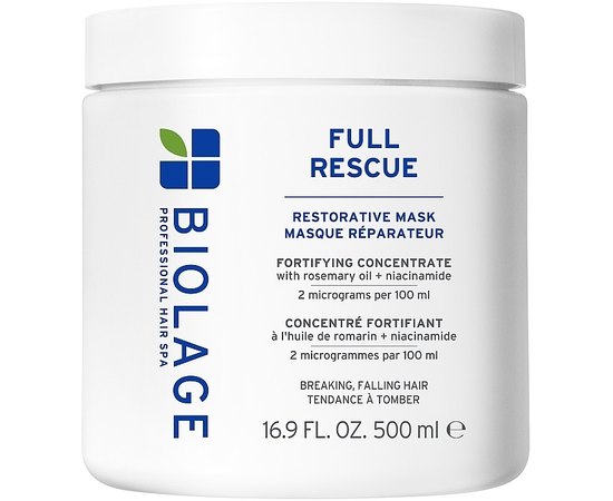 Відновлююча маска для ламкого та схильного до випадіння волосся Biolage Full Rescue Restorative Mask, 500 ml, фото 