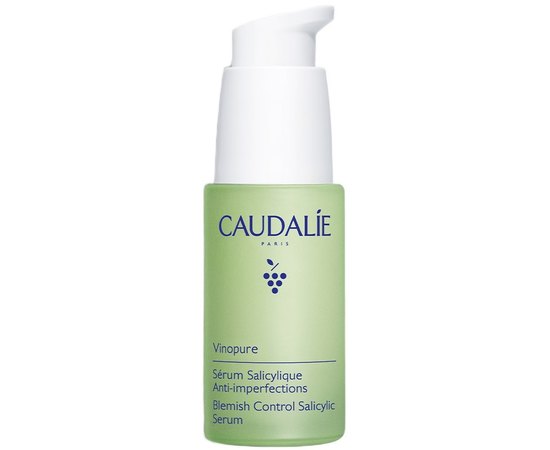 Сироватка для проблемної шкіри із саліциловою кислотою Caudalie Vinopure Blemish Control Salicylic Serum, 30 ml, фото 