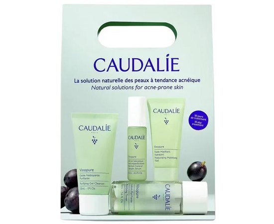 Набор Рецепт против недостатков Caudalie Vinopure Natural Solutions for acne-prone skin