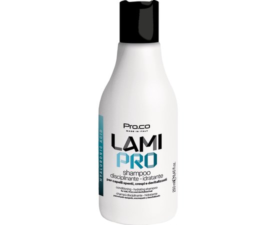Зволожуючий шампунь для волосся  Pro.Co Lami Pro Hydrating Shampoo, 250 ml, фото 