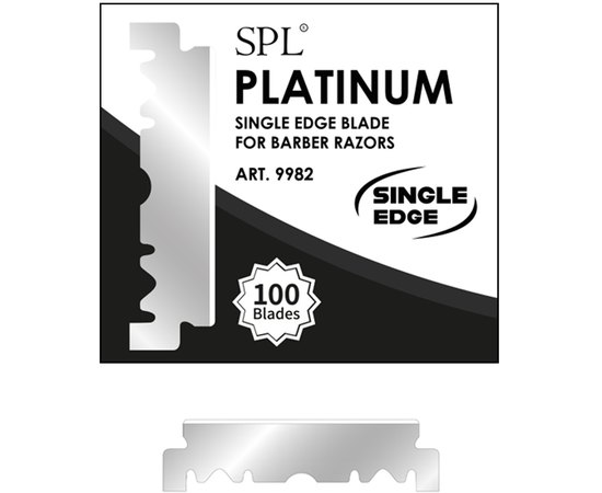 Односторонние лезвия для бритвы SPL Platinum 9982, 100 шт