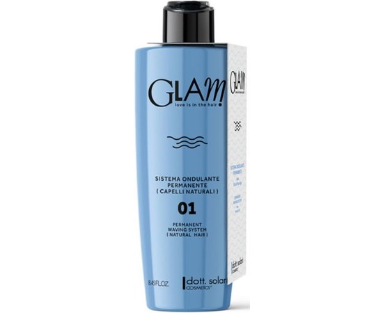 Система перманентной завивки 01 для натуральных волос Dott. Solari Glam Waving System 01 Permanent Natural Hair, 250ml