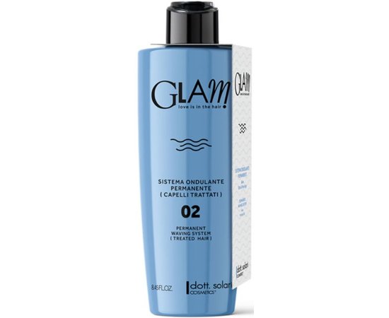 Перманентна завивка 02 для пошкодженого та фарбованого волосся Dott. Solari Glam Waving System 02 Permanent Treated Hair, 250ml, фото 