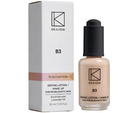 Тонізуюча та підсушуюча емульсія для проблемної шкіри з тоном Dr. Kadir B3 Drying Lotion + Make Up Problematic Skin, 30 ml, фото _ab__is.image_number.default