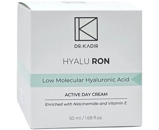 Увлажняющий крем с гиалуроновой кислотой Dr. Kadir Hyalu-Ron Low Molecular Hyaluronic Active Day Cream, 50 ml, изображение 2