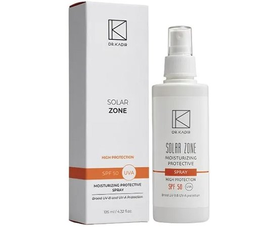 Спрей увлажняющий защитный SPF50 Dr. Kadir Solar Zone Moisturizing Protective Spray, 125 ml, изображение 2