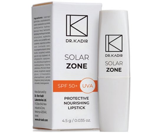 Солнцезащитная помада SPF50+ Dr. Kadir Solar Zone protective nourishing Lipstick, 4.5 g