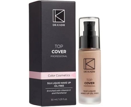 Dr. Kadir Top Cover Silk Liquid Make Up Шовковиста рідка основа під макіяж, 30 мл, фото _ab__is.image_number.default
