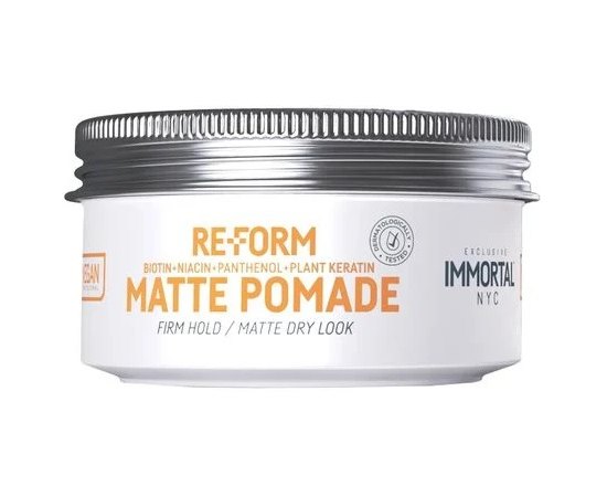 Помада для укладки волос матовая Immortal Vegan Re Form Matte Pomade, 150 ml