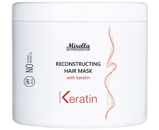 Восстанавливающая маска с кератином Mirella Professional Reconstructing Hair Mask with Keratin