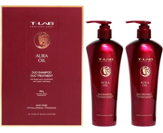 Набір T-Lab Professional Aura Oil Duo Shampoo and Duo Treatment Set, фото 