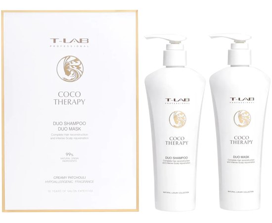 Набір T-Lab Professional Coco Therapy Duo Shampoo and Duo Mask Set, фото 