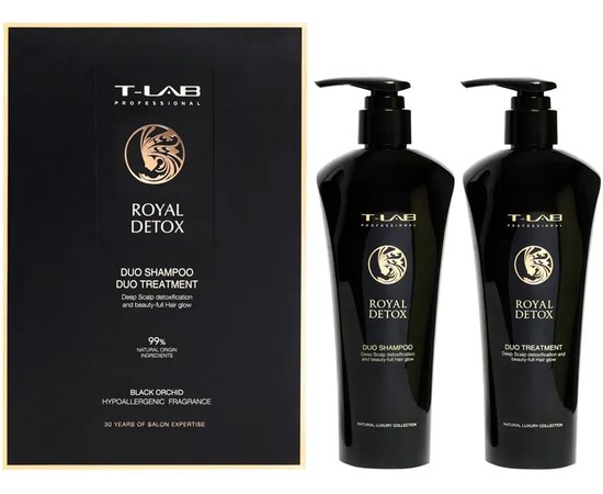 Набір T-Lab Professional Royal Detox Duo Shampoo and Duo Treatment Set, фото 