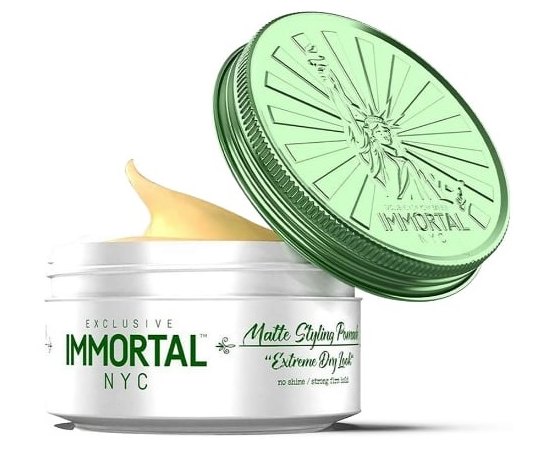 Матовая глиняная помада для волос Immortal Extreme Matte Dry Look Hair Wax, 150 ml, изображение 2 Матовая глиняная помада для волос Immortal Extreme Matte Dry Look Hair Wax, 150 ml, изображение 2