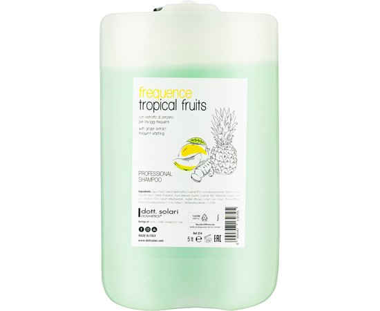 Шампунь тропический для частого применения Dott. Solari Cosmetics Professional Frequence Tropical Fruits Shampoo, изображение 2