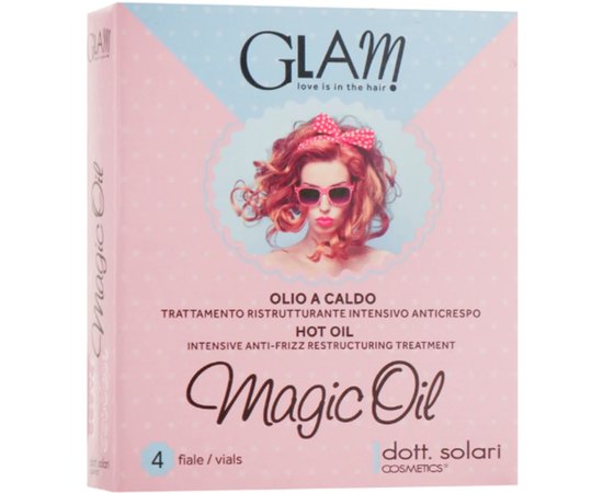 Гаряче масло з анти-розпушуючим ефектом Dott. Solari Glam Magic Oil, 4 x 10 ml, фото 