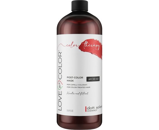 Маска після фарбування волосся Dott. Solari Love Me Color Post-Color Mask, 1000 ml, фото 