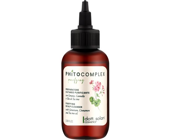Очищаючий засіб для шкіри голови Dott. Solari Phitocomplex Purifying Scalp Cleanser, 100 ml, фото 