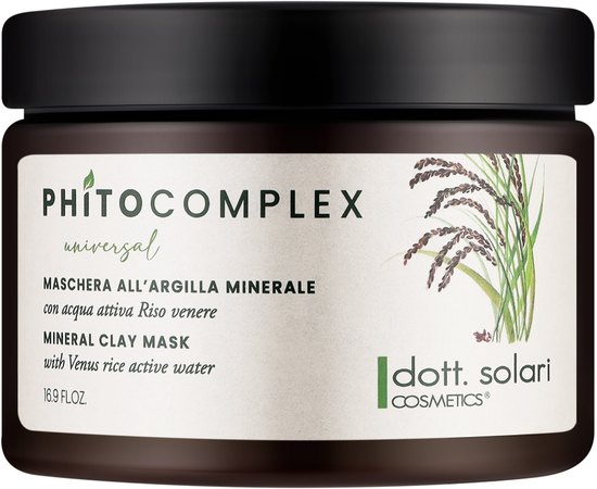 Маска з мінеральною глиною Dott. Solari Phitoсomplex Universal Mineral Clay Mask, 500 ml, фото 