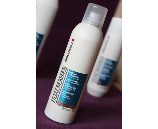 Сухой шампунь для тонких и нормальных волос Goldwell Dualsenses Ultra Volume Touch Up Spray, 250 ml, изображение 3