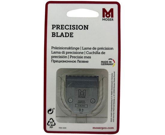 Ножевой блок для триммеров Moser ChroMini Pro2 U-Blade 1584-7280, 0.3 мм, изображение 3 Ножевой блок для триммеров Moser ChroMini Pro2 U-Blade 1584-7280, 0.3 мм, изображение 3