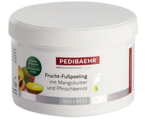 Фруктовый скраб для ног с маслом манго и персиковым маслом PediBaehr Frucht-Fupeeling, изображение 2