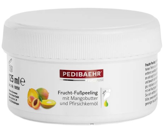 Фруктовый скраб для ног с маслом манго и персиковым маслом PediBaehr Frucht-Fupeeling